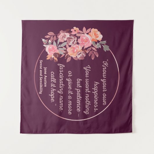 Sense and Sensibility Quote I - Cute Style Wandkleed (Voorkant (horizontaal))
