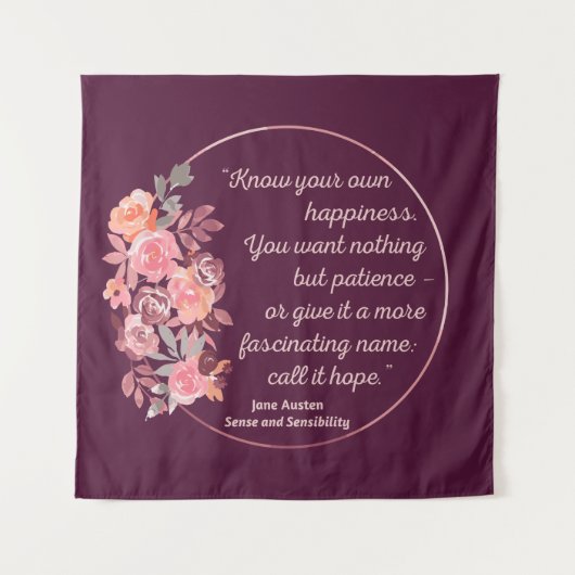 Sense and Sensibility Quote I - Cute Style Wandkleed (Voorkant)