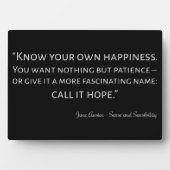 Sense and Sensibility Quote I Fotoplaat (voorkant)