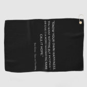 Sense and Sensibility Quote I Golfhanddoek (Horizontaal)