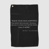 Sense and Sensibility Quote I Golfhanddoek (Voorkant)