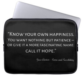 Sense and Sensibility Quote I Laptop Sleeve