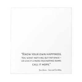 Sense and Sensibility Quote I Notitieblok