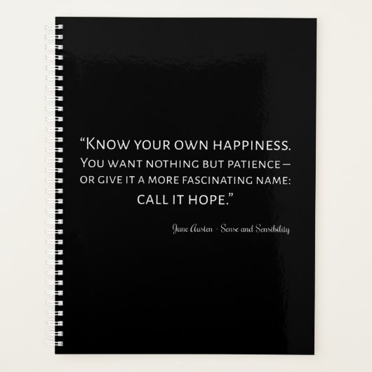 Sense and Sensibility Quote I Planner (Voorkant)
