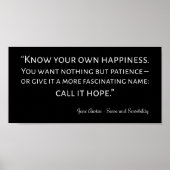 Sense and Sensibility Quote I Poster (Voorkant)