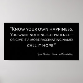 Sense and Sensibility Quote I Poster