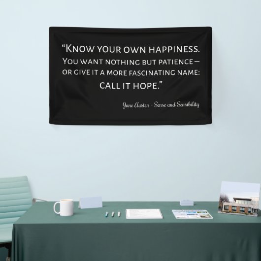 Sense and Sensibility Quote I Spandoek (Beurs)
