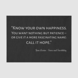 Sense And Sensibility Quote I Tissuepapier