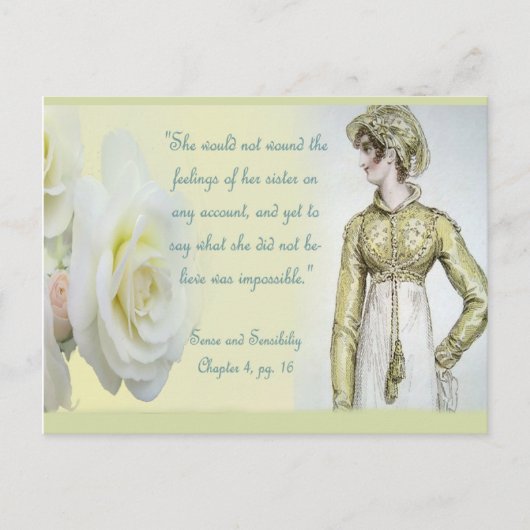 Sense and Sensibility Sister Quote Briefkaart (Voorkant)