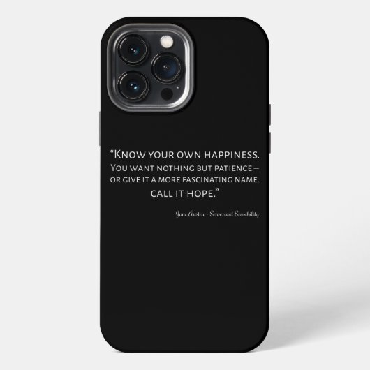 Sense En Sensibiliteit citaat I iPhone Hoesje (Achterkant)