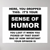 Sense of Humor Funny Poster (Voorkant)