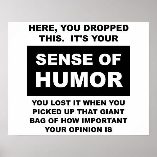 Sense of Humor Funny Poster (Voorkant)