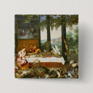 Sense of Taste, 1618 Vierkante Button 5,1 Cm