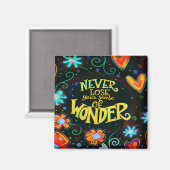 Sense of Wonder Inspirerend Bloemenharten Magneet (Voorkant / Achterkant)