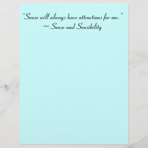 Sense zal me altijd aantrekken Jane Austen Quote