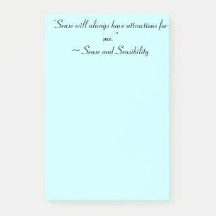 Sense zal me altijd aantrekken Jane Austen Quote Post-it® Notes