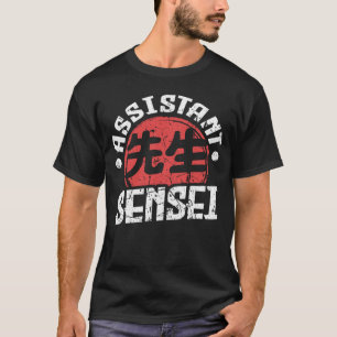 Sensei Japan Kanji Docent Assistent Sensei Coach T-shirt