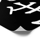 Sensei Japanese Kanji Characters  Poster (Hoek)