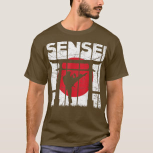 Sensei Japanse vlag Martial Arts Torii Gate Vinta T-shirt