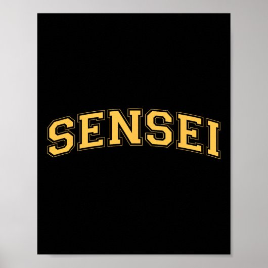 Sensei Martial Arts Leraar Karate Instructor - Ja Poster (Voorkant)