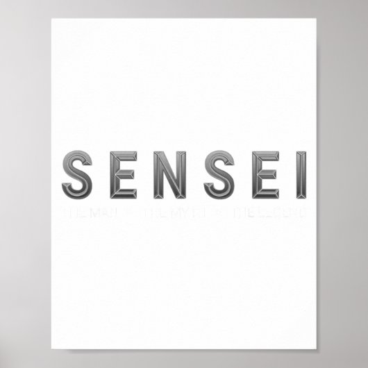 Sensei Mythe Legende Vechtkunst Trainer Karate Poster (Voorkant)