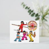 Sensei Peppers Martial Arts Club Band Briefkaart (Staand voorkant)