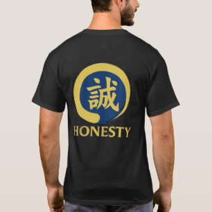 Sensei's Benodigdheden Bushido Eerlijkheid Kanji T-shirt