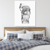 Sensenmann - De dood Canvas Afdruk (Insitu (Slaapkamer))