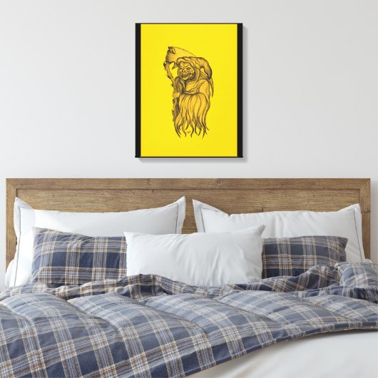 Sensenmann - De dood Canvas Afdruk (Insitu (Slaapkamer))