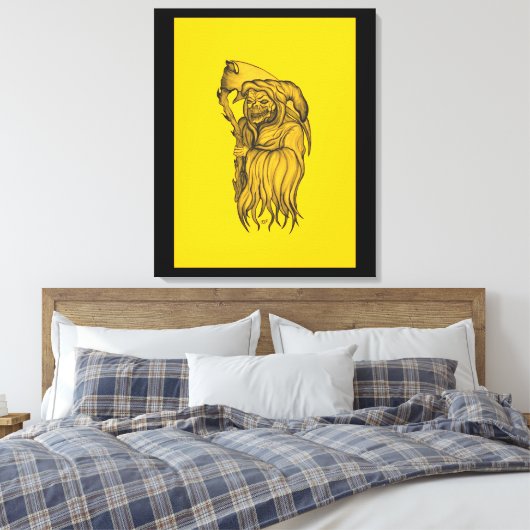 Sensenmann - De dood Canvas Afdruk (Insitu (Slaapkamer))