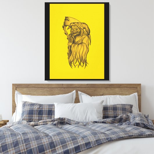 Sensenmann - De dood Canvas Afdruk (Insitu (Slaapkamer))