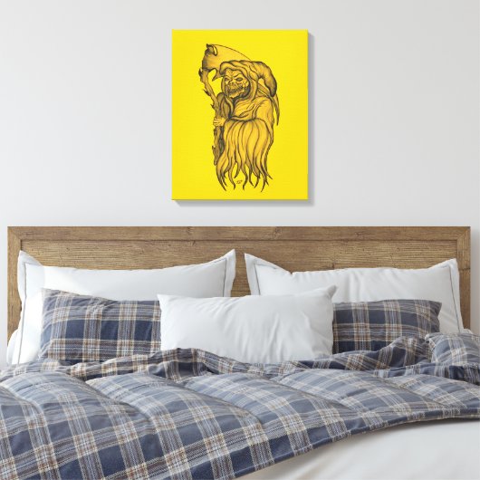 Sensenmann - De dood Canvas Afdruk (Insitu (Slaapkamer))