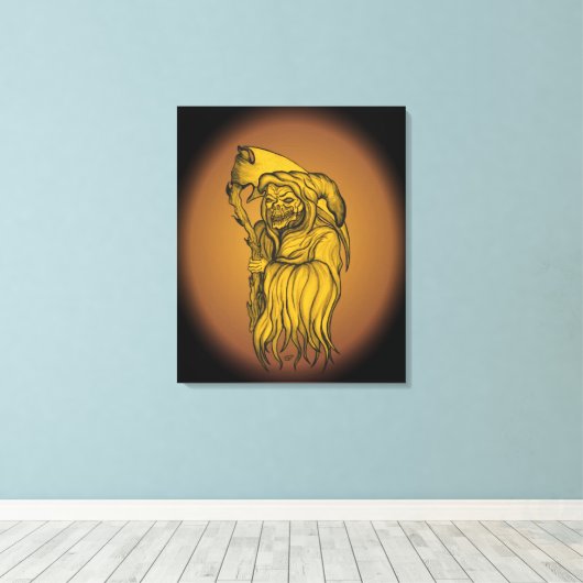 Sensenmann - De dood Canvas Afdruk (Insitu (Houten vloer))