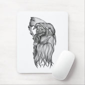 Sensenmann - Het zwarte en witte ontwerp van de Do Muismat (Met muis)