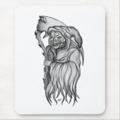 Sensenmann - Het zwarte en witte ontwerp van de Do Muismat (Voorkant)