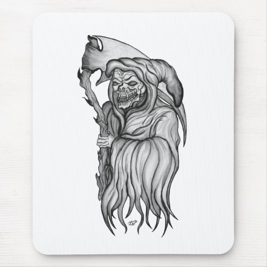 Sensenmann - Het zwarte en witte ontwerp van de Do Muismat (Voorkant)