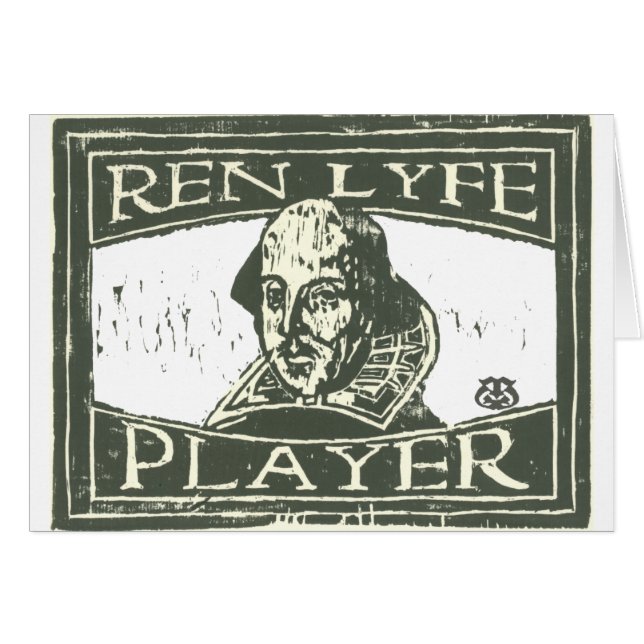 Senseshaper Woodcut: Ren Lyfe Player- Shakespeare (Voorkant Horizontaal)