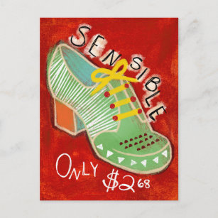 Sensible Oxford Shoes Briefkaart - Kleurrijke Mode