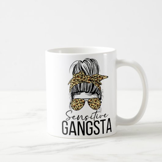 Sensitive Gangsta Gangster Funny Meme Saying Quote Koffiemok (Rechts)