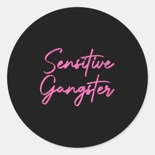 Sensitive Gangsta, God Forbid Im A Sensitive Gangs Ronde Sticker (Voorkant)