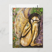 Sensitive Wings Angel Briefkaart (Voorkant / Achterkant)