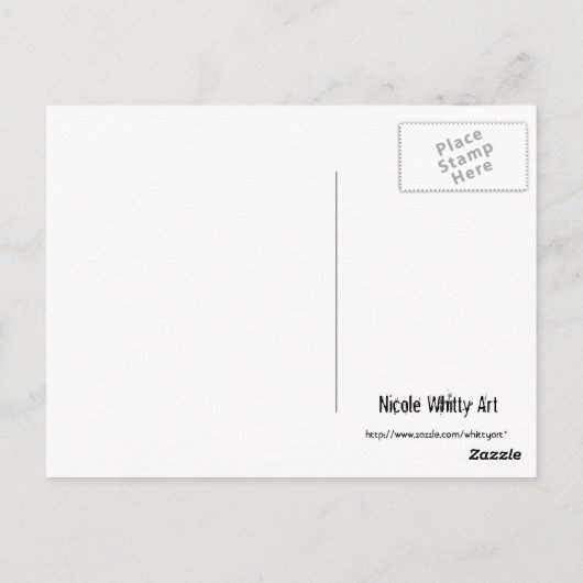 Sensitive Wings Angel Briefkaart (Achterkant)