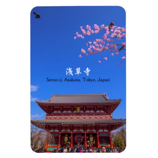 Senso-ji, Asakusa, Tokio, Japan Magneet (Verticaal)