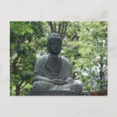 sensō ji buddha green briefkaart (Voorkant)