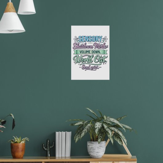 Sensorische afsluitmodus: Volume omlaag Autistisch Poster (Woonkamer 1)