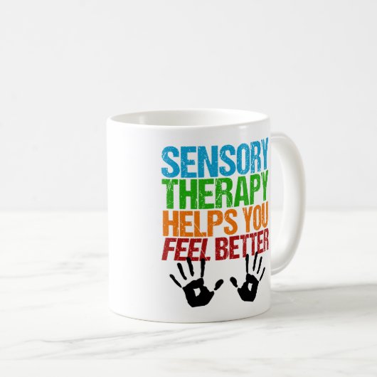 Sensorische therapie Handdrukken Beroepstherapie Koffiemok (Voorkant rechts)