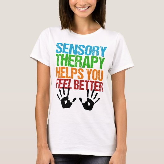 Sensorische therapie Handdrukken Beroepstherapie T-shirt (Voorkant)