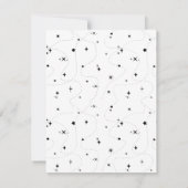 Sensorpioteken zwarte sterren verjaardag Uitnodigi (Achterkant)