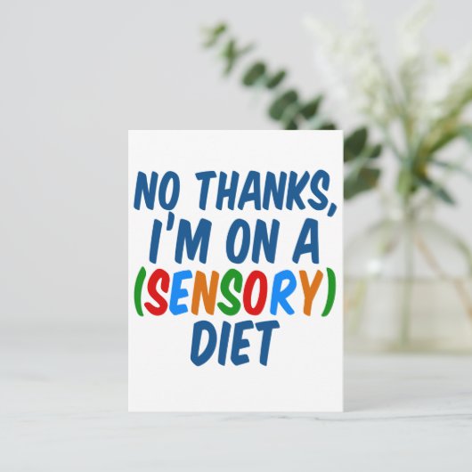Sensory Diet Funny Occupational Therapy Briefkaart (Staand voorkant)