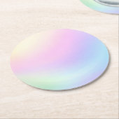 Sensory Friendly Pastel Gradient Ronde Kartonnen Onderzetter (Gebogen)